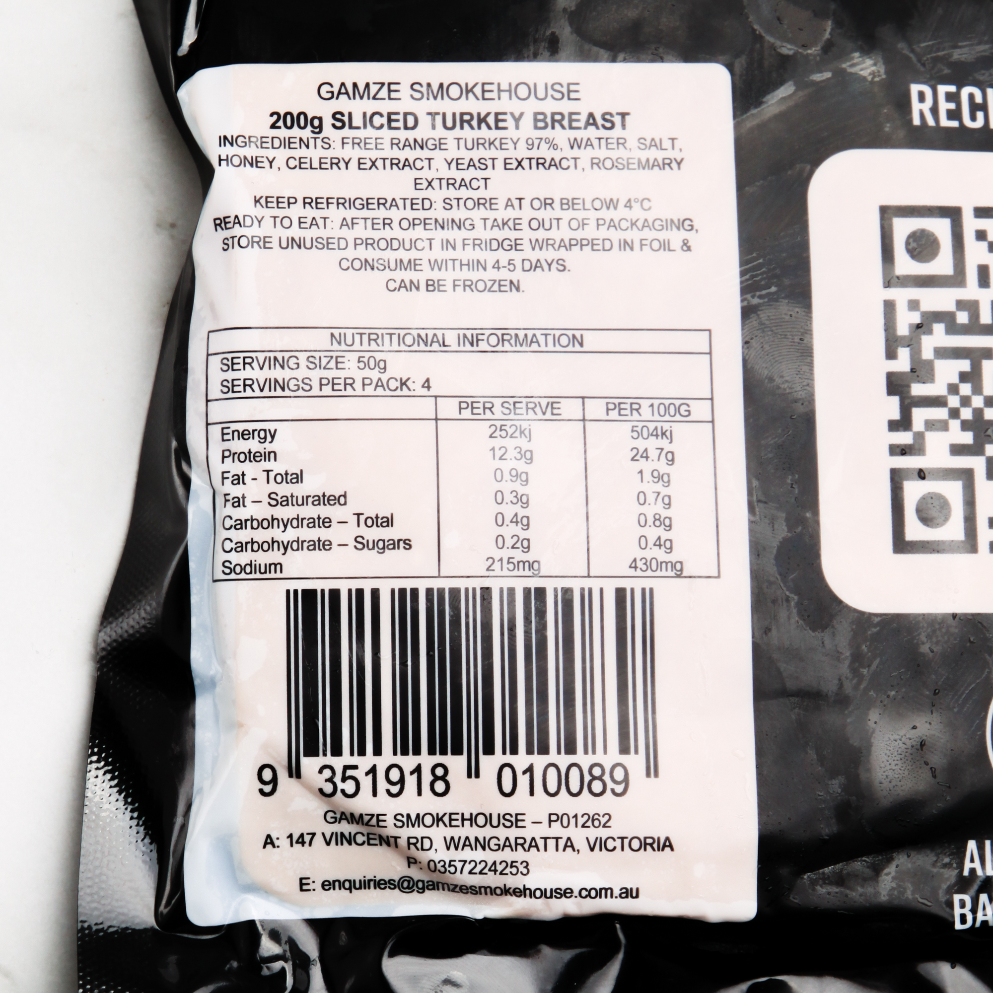 Sliced Turkey Breast - Gamze Smokehouse